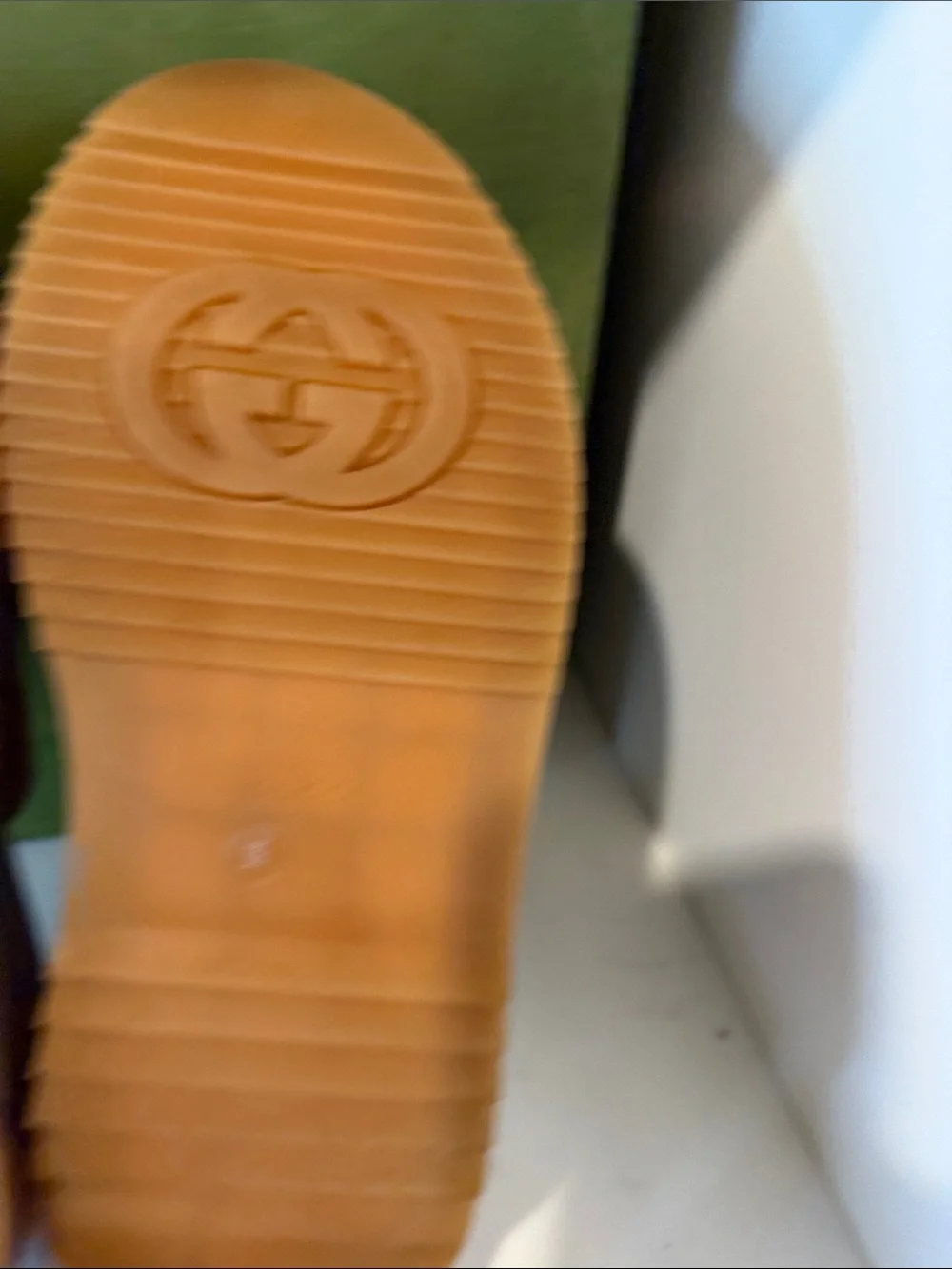 Gucci Beige & Lilac GG Pattern Platform Slide Sandals